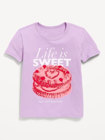 Old Navy Short-Sleeve Graphic T-Shirt for Girls - Clary Sage in Saudi Arabia