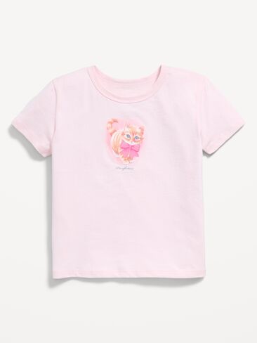 Old Navy Short-Sleeve Graphic T-Shirt for Girls - PASTEL PINK in Saudi Arabia