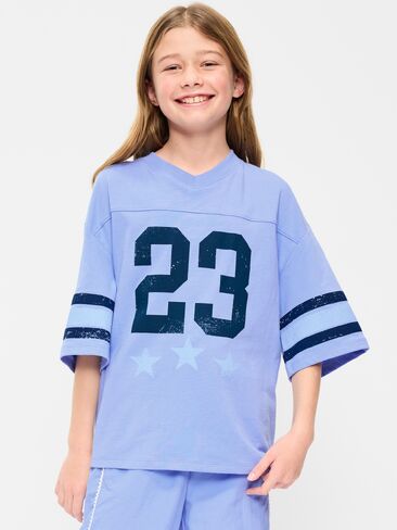 تيشيرت كبير الحجم بتصميم كرة القدم للبنات من Old Navy - زهرة الكتان in Saudi Arabia