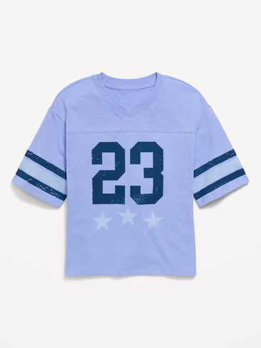 تيشيرت كبير الحجم بتصميم كرة القدم للبنات من Old Navy - زهرة الكتان in Saudi Arabia