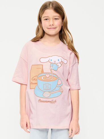 تي شيرت برسومات كبيرة الحجم للفتيات من Old Navy Cinnamoroll™ - وردي فاتح in Saudi Arabia