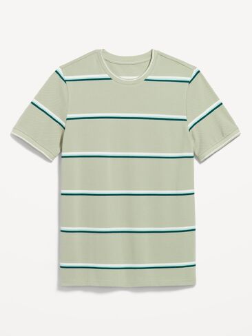Old Navy Crew-Neck Pique T-Shirt - Green Stripe in Saudi Arabia