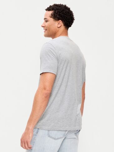 تي شيرت Old Navy Henley - لون رمادي مرقش in Saudi Arabia