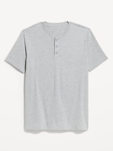 تي شيرت Old Navy Henley - لون رمادي مرقش in Saudi Arabia