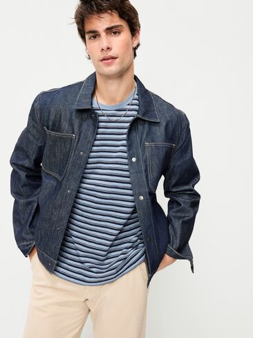 تي شيرت مخطط منسوج من Old Navy - أزرق داكن متوسط in Saudi Arabia