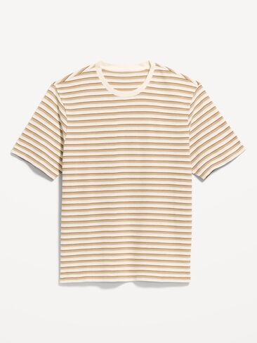 تي شيرت مخطط منسوج من Old Navy - أبيض طبيعي in Saudi Arabia