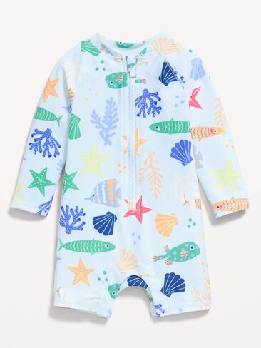 Old Navy Printed Swim Rashguard Bodysuit for Baby - Sea Life in Saudi Arabia