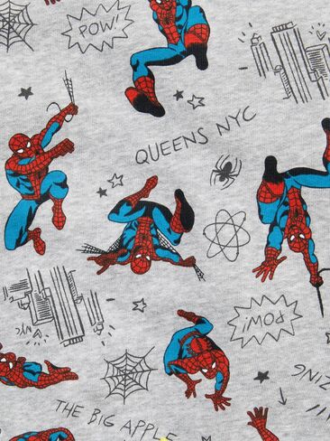 طقم سويت شيرت وبنطال رياضي مقاس كبير من Old Navy Old Navy x Marvel Spider-Man للأولاد الصغار - رمادي منقط in Saudi Arabia