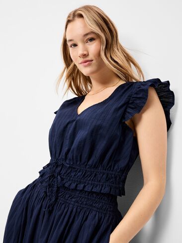 بلوزة من قماش البوبلين بأكمام رفرفة من Old Navy - عمق القطب الشمالي in Saudi Arabia