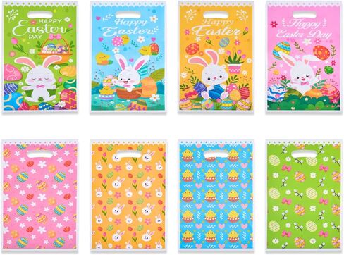 Corbekel 100 PCS Valentines Day Gift Bags with Handles, Valentines Day Goodie Bags in 4 Styles, Heart Candy Bags for Valentine's Day Party Favor Supplies & Classroom Gift Exchange in Saudi Arabia