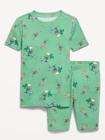 Old Navy Gender-Neutral Snug-Fit Graphic Pajama Set for Kids - Tropic Basketball in Saudi Arabia