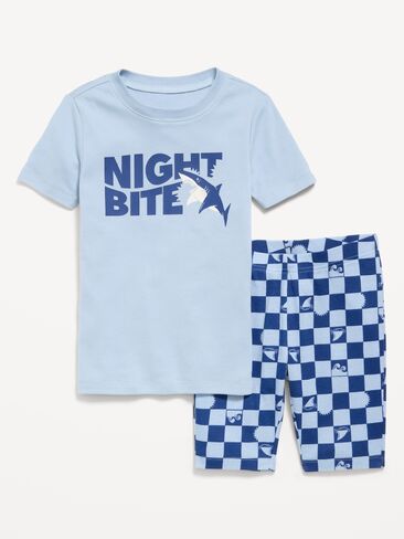 طقم بيجامة برسومات محايدة للجنسين من Old Navy للأطفال - شامبراي سكاي in Saudi Arabia
