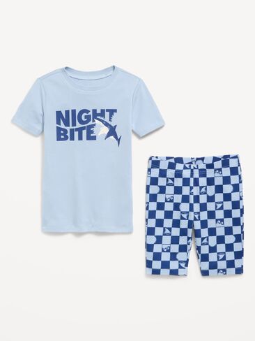 طقم بيجامة برسومات محايدة للجنسين من Old Navy للأطفال - شامبراي سكاي in Saudi Arabia