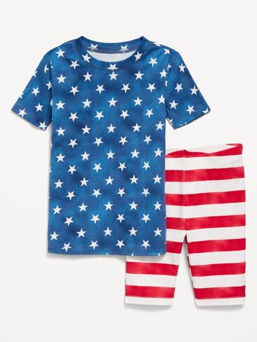 طقم بيجامة برسومات محايدة للجنسين من Old Navy للأطفال - أمريكانا in Saudi Arabia
