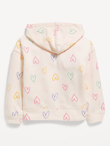 Old Navy Logo-Graphic Zip Hoodie for Girls - Creme De La Creme in Saudi Arabia