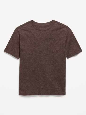 تي شيرت Old Navy Softest بأكمام قصيرة وجيب للأولاد - French Roast in Kuwait