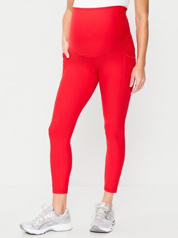 Old Navy Maternity Full-Panel PowerSoft 7/8 Leggings - Amaryllis in Saudi Arabia