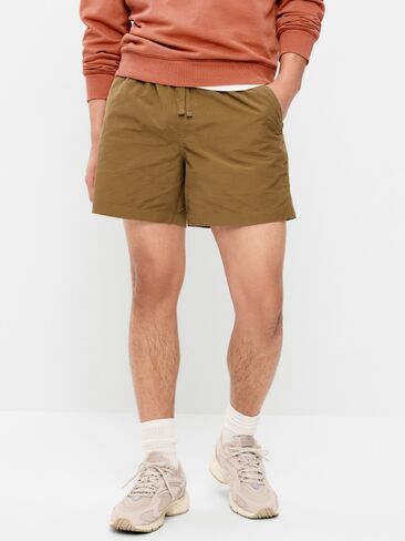 شورت Old Navy Solid Jogger -- درزة داخلية 5 بوصة - كاكي داكن in Saudi Arabia