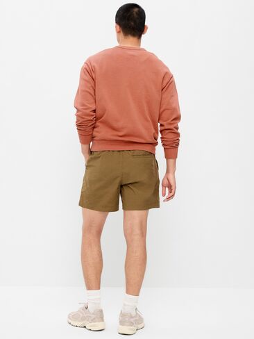 شورت Old Navy Solid Jogger -- درزة داخلية 5 بوصة - كاكي داكن in Saudi Arabia