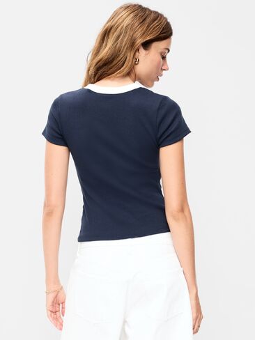 Old Navy Snug Crop T-Shirt - Arctic Depth in Saudi Arabia
