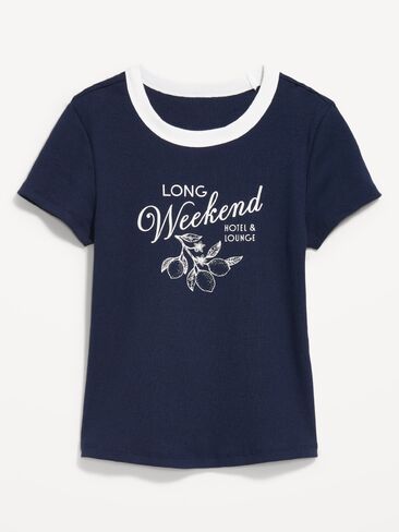 Old Navy Snug Crop T-Shirt - Arctic Depth in Saudi Arabia