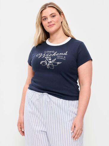 Old Navy Snug Crop T-Shirt - Arctic Depth in Saudi Arabia