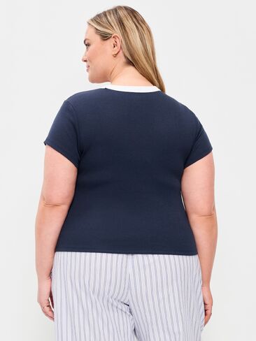Old Navy Snug Crop T-Shirt - Arctic Depth in Saudi Arabia