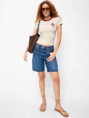 Old Navy Snug Crop T-Shirt - Wish Bone in Saudi Arabia