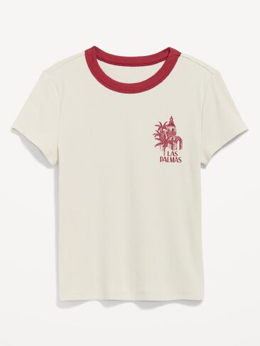 Old Navy Snug Crop T-Shirt - Wish Bone in Saudi Arabia