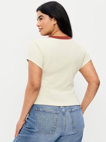 Old Navy Snug Crop T-Shirt - Wish Bone in Saudi Arabia