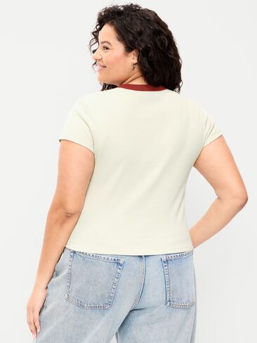 Old Navy Snug Crop T-Shirt - Wish Bone in Saudi Arabia