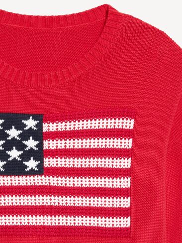 Old Navy Seaside Cotton Long-Sleeve Flag Sweater - Red Buttons in Saudi Arabia