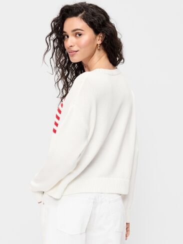 Old Navy Seaside Cotton Long-Sleeve Flag Sweater - Sea Salt in Saudi Arabia