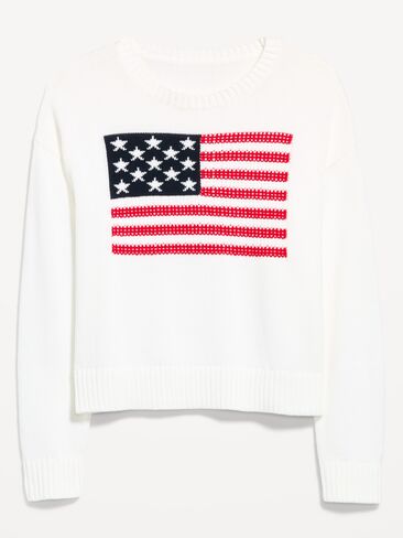 Old Navy Seaside Cotton Long-Sleeve Flag Sweater - Sea Salt in Saudi Arabia