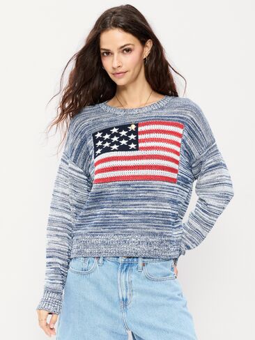 سترة Old Navy Seaside قطنية بأكمام طويلة - أزرق باسيفيك in Saudi Arabia