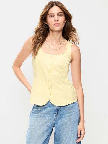 Old Navy Sleeveless Button-Down Top - Celestine in Saudi Arabia