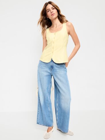 Old Navy Sleeveless Button-Down Top - Celestine in Saudi Arabia
