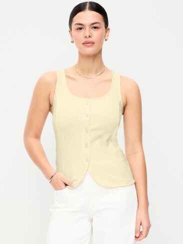 Old Navy Sleeveless Button-Down Top - Celestine in Saudi Arabia