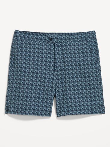 Old Navy Tailored Swim Trunks -- 5-inch inseam - Blue Geometric in Saudi Arabia