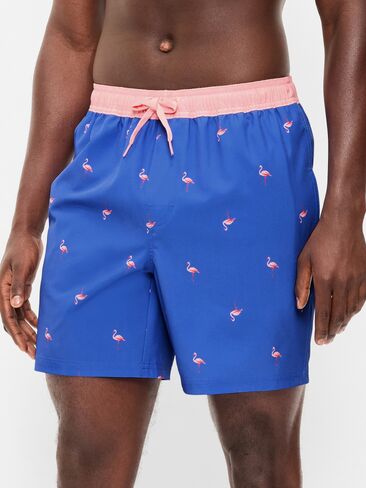 Old Navy Swim Trunks -- 7-inch inseam - True Blue Flamingo Prt in Saudi Arabia
