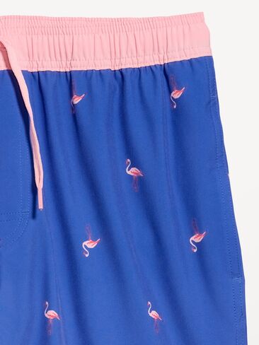 Old Navy Swim Trunks -- 7-inch inseam - True Blue Flamingo Prt in Saudi Arabia