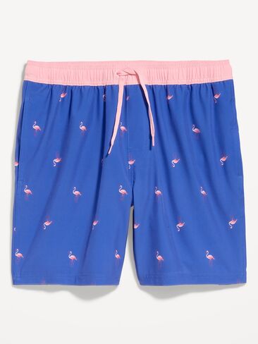 Old Navy Swim Trunks -- 7-inch inseam - True Blue Flamingo Prt in Saudi Arabia