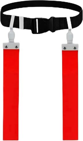 TEYS Flag Football Belts, Adjustable Waist for Youth & Adults, 1 Belt & 2 "POP" - Popper Flags, Heavy Duty Equipment for Game in Kuwait