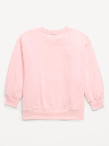Old Navy Hello Kitty سويت شيرت تونيك برسومات كبيرة الحجم للبنات - وردي سماوي in Saudi Arabia