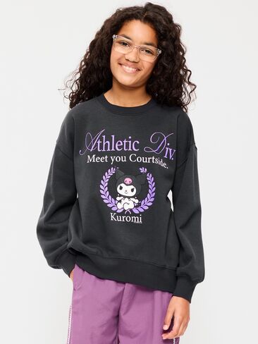 Old Navy Kuromi™ Oversized Graphic Tunic Sweatshirt for Girls - Panther in Saudi Arabia