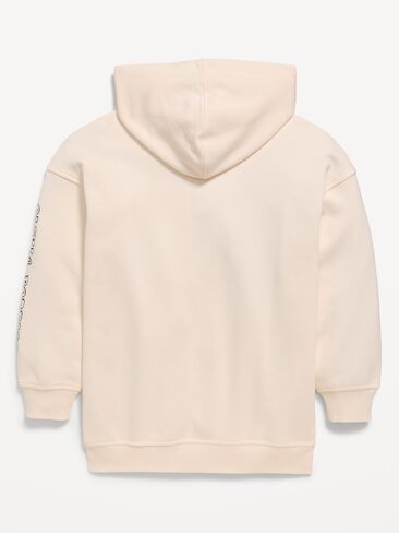 سترة بغطاء للرأس برسوم كبيرة الحجم من Old Navy Olivia Rodrigo™ للبنات - Creme De La Creme in Saudi Arabia