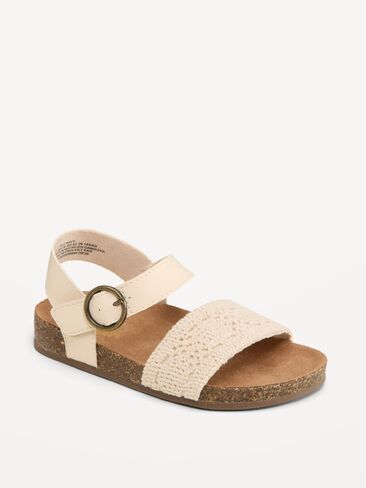 Old Navy Crochet-Strap Sandals for Toddler Girls - Neutral in Saudi Arabia