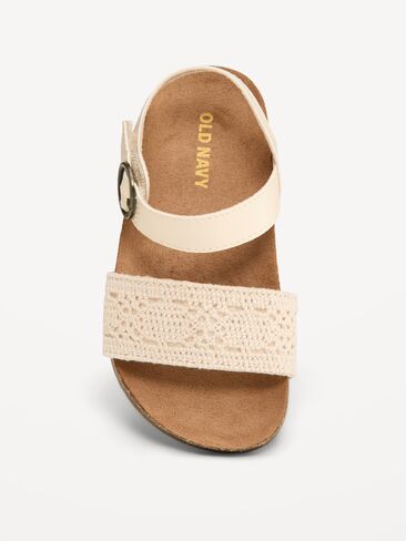 Old Navy Crochet-Strap Sandals for Toddler Girls - Neutral in Saudi Arabia
