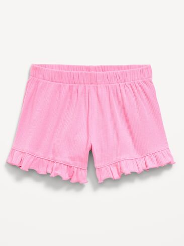 شورت Old Navy مضلع مكشكش للفتيات الصغيرات - HYDRANGEA PINK in Kuwait