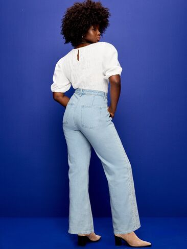 Old Navy Curvy Extra High-Waisted Scalloped Wide-Leg Jeans - Felippa in Saudi Arabia